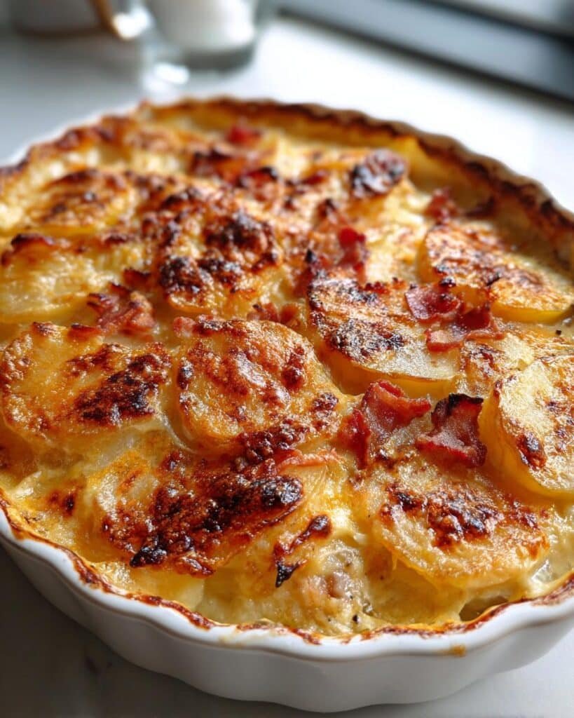 Gratin de pommes de terre aux lardons